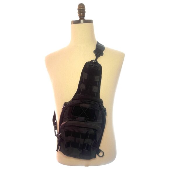 Maxtacs Tactical Black Sling Pack - Picture 1 of 1